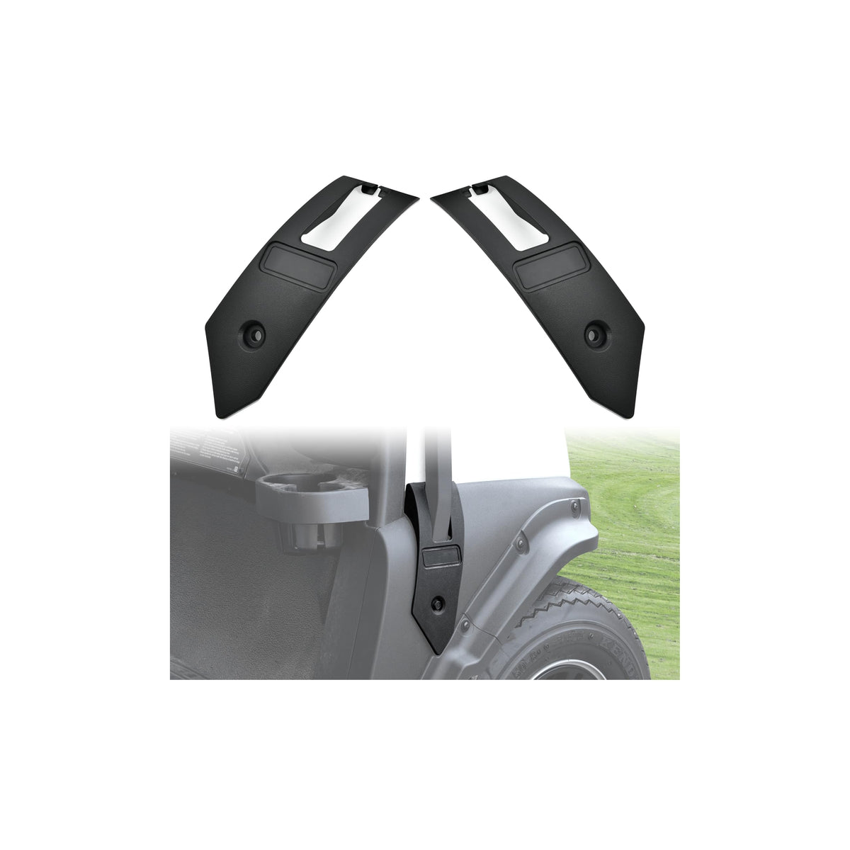 POKIAUTO Tempo front-left strut cover adds a clean, protected look to the cart