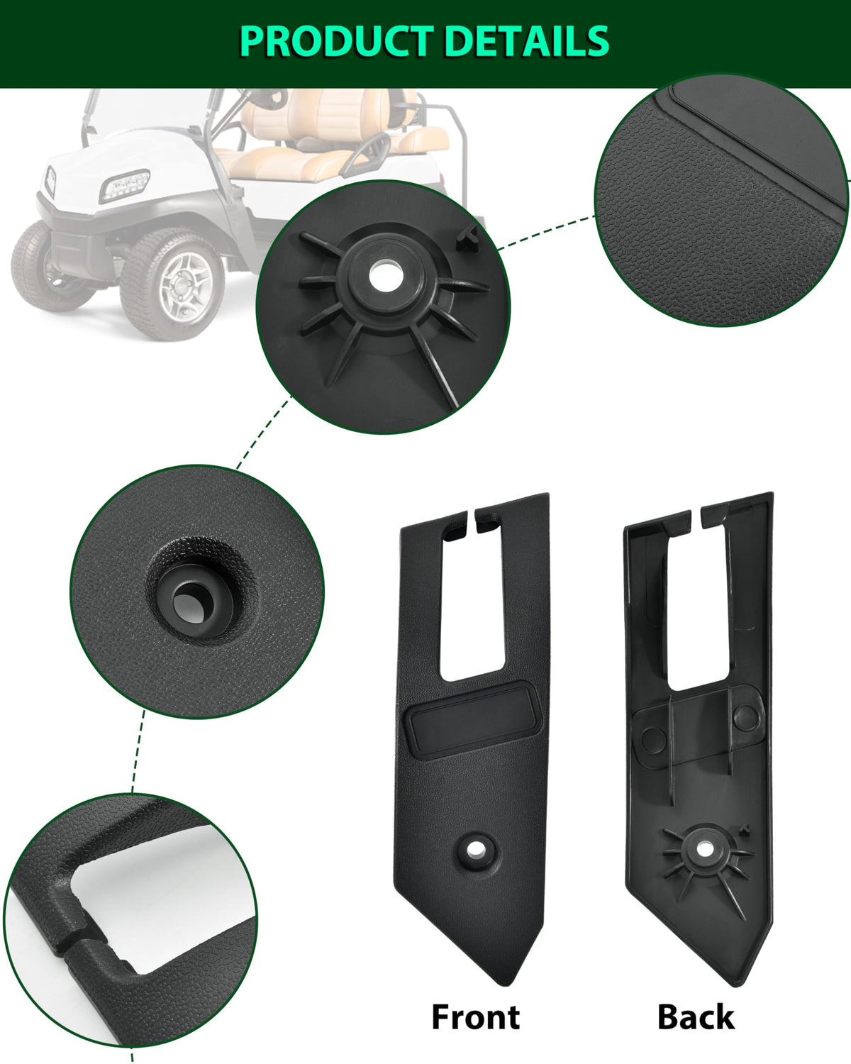 POKIAUTO Tempo strut cover material close-up shows durable surface