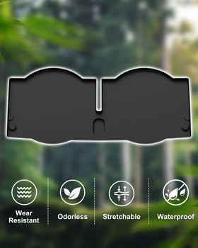 POKIAUTO easy-install one-piece bag well mat secures the rear bed