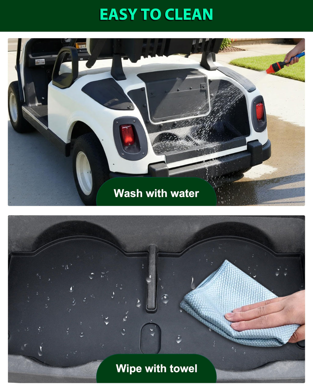 POKIAUTO single-piece design ensures seamless coverage on EZGO RXV