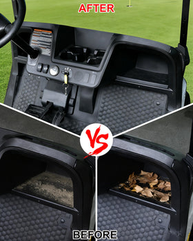 POKIAUTO dash mat EZGO RXV Valor side view highlighting anti-slip texture