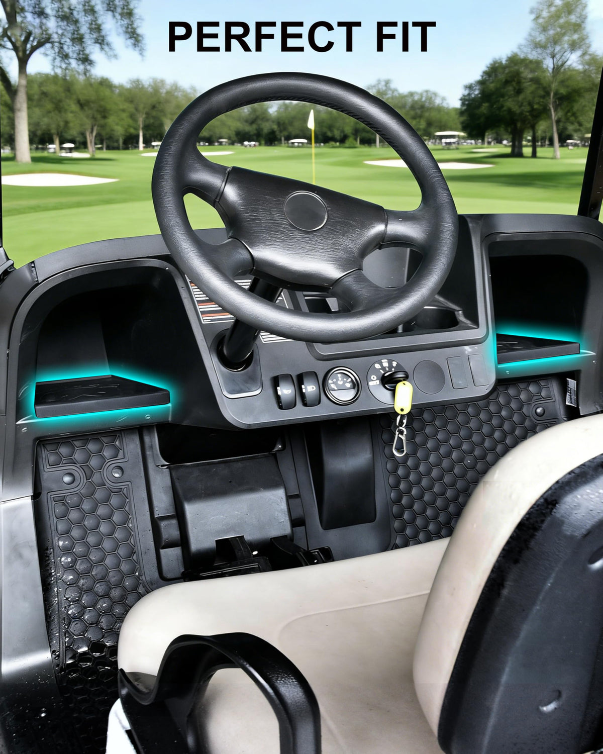 POKIAUTO dash mat texture detail with 3D grip for small items
