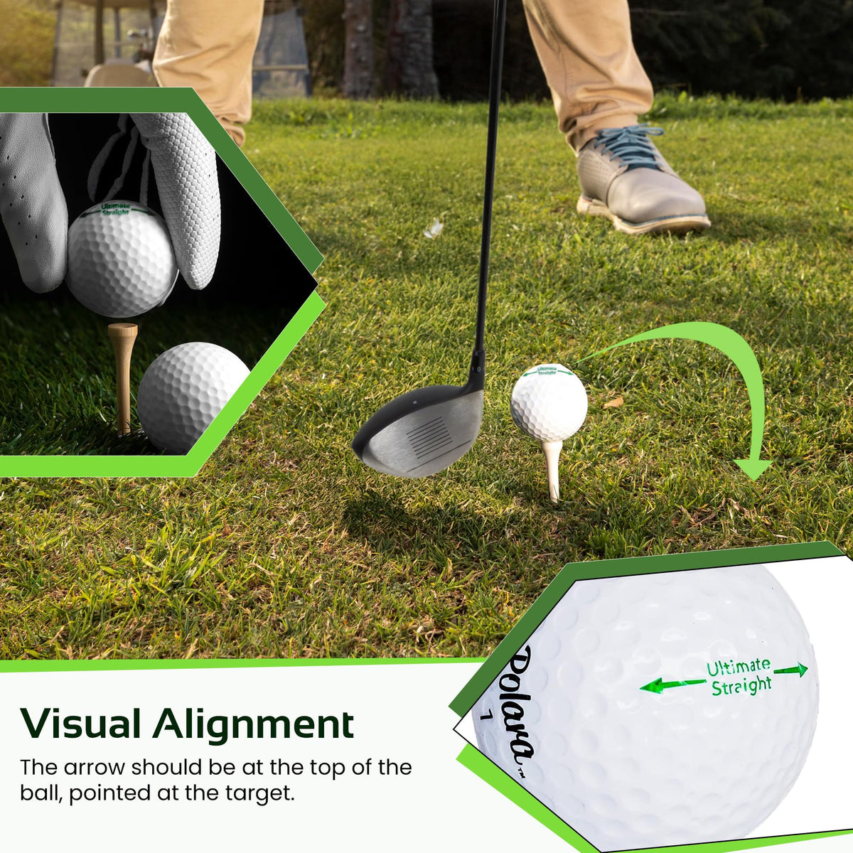 Anti-slice design demonstrates minimized side spin for more predictable flights.