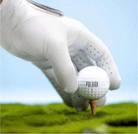 Polara golf balls used by men and women on driving range