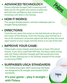 Polara self-correcting balls in flight for straighter trajectory
