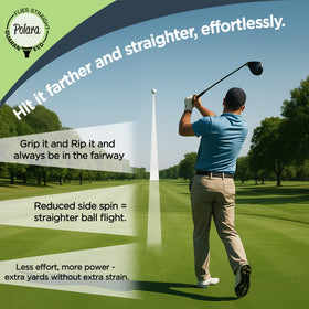 Polara Self-Correcting Golf Balls showing dimple pattern reducing drag for straighter shots