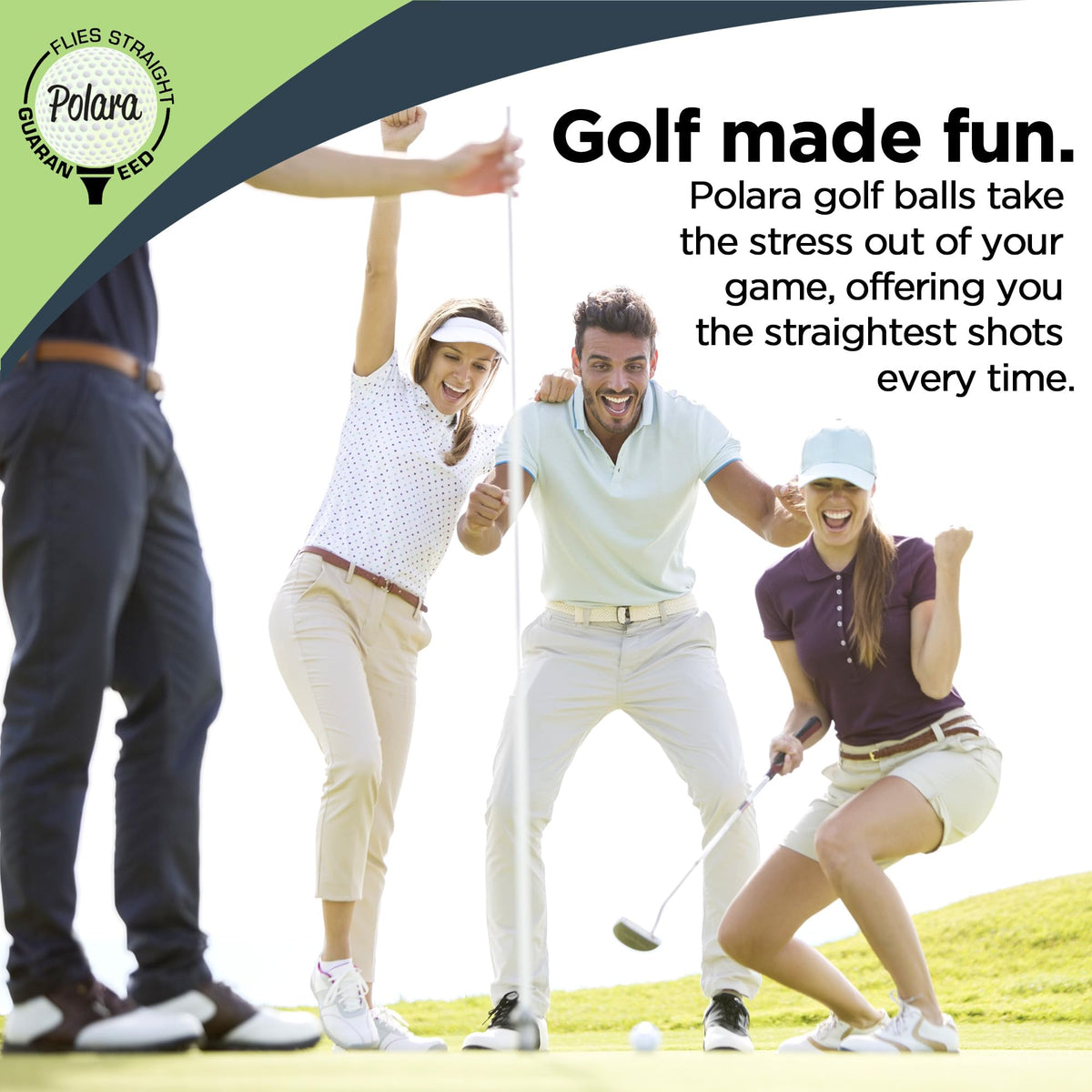 Polara Self-Correcting Golf Balls soft feel and responsive impact for control