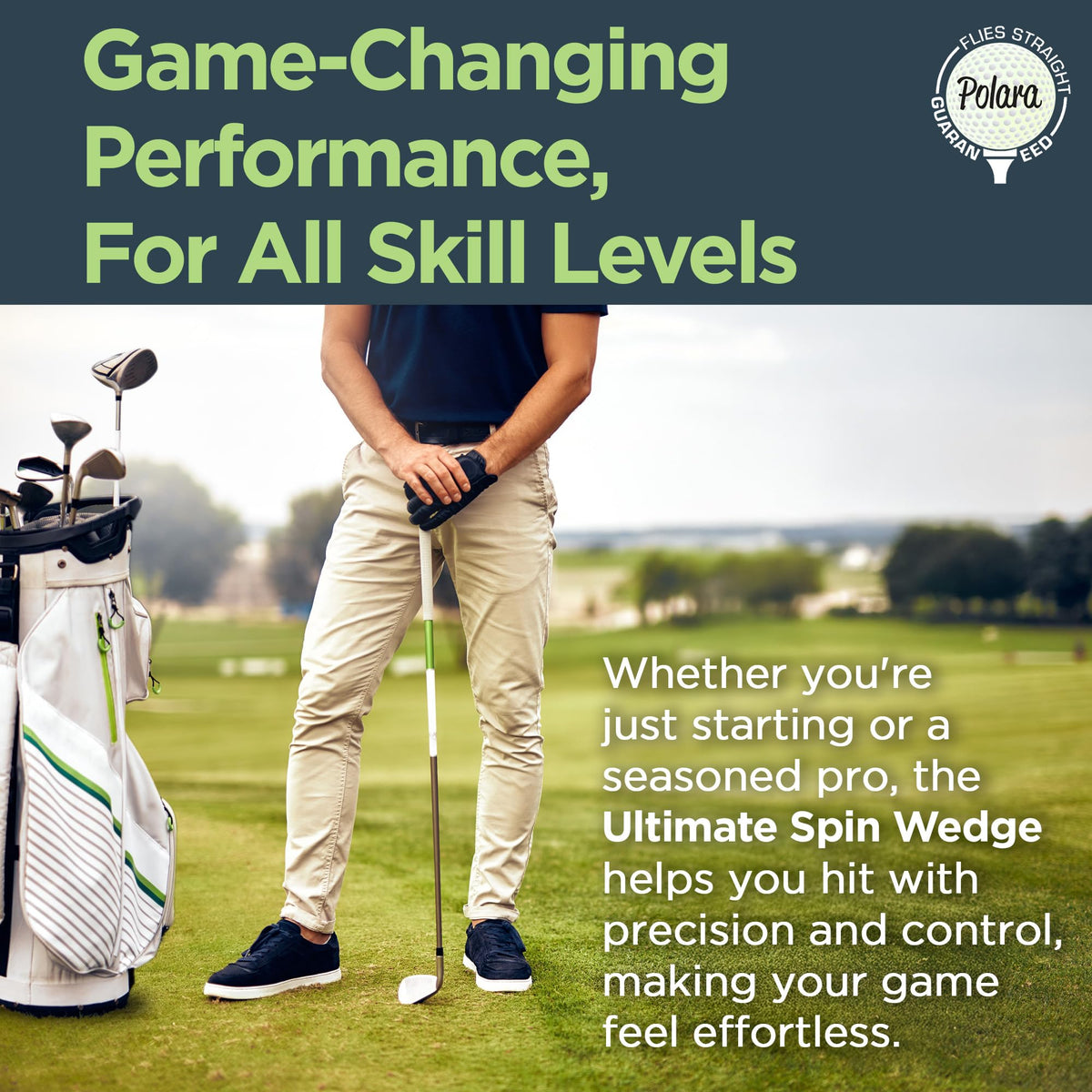 Polara Ultimate Spin Wedge right-handed setup for greenside play.