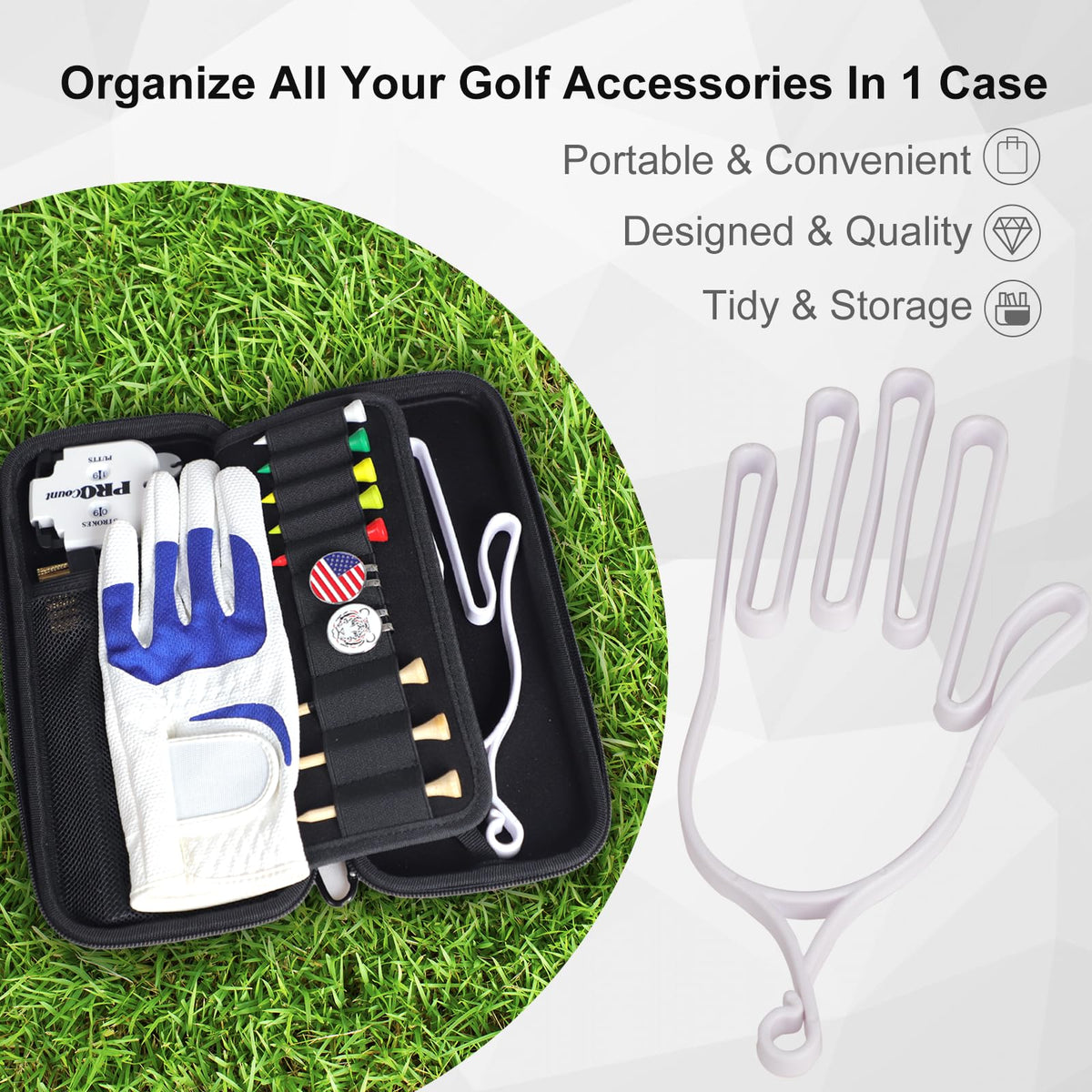 Ponsonbay built-in carabiners clip to bags or belts for easy carry.