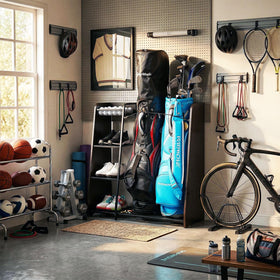 Ponsonbay golf bag storage easy assembly for fast setup
