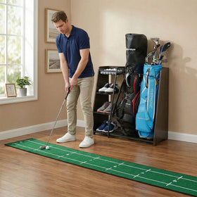 Ponsonbay golf bag storage ideal for garage, simulator room, or home office