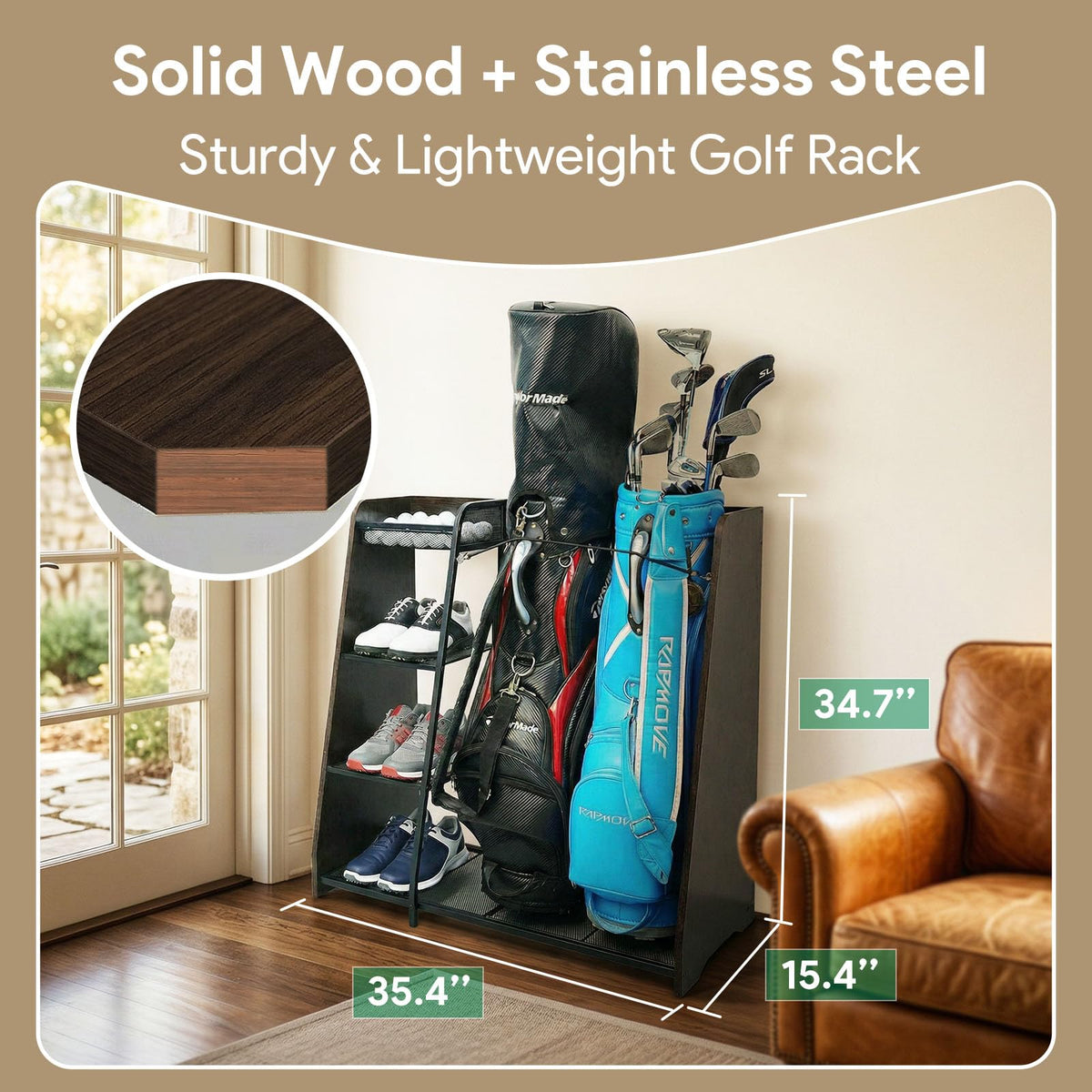 Ponsonbay golf bag storage lightweight design enables easy relocation