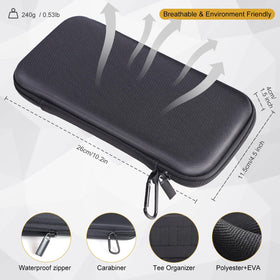 Ponsonbay case with built‑in carabiner for clipping to bag or belt loop