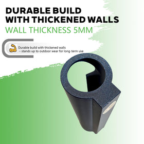 PoolTechX magnet holder fits front post for secure, tool-free setup.