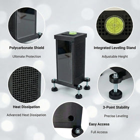 PoolTechX case ventilation grid keeps the device cool during long sessions