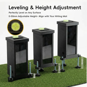PoolTechX height-adjustable feet align monitor height with your mat for consistency