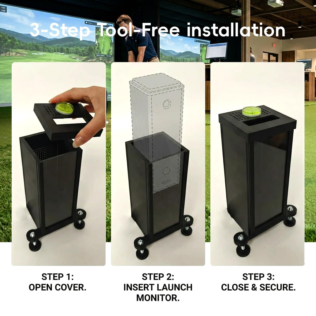 PoolTechX integrated bubble level ensures quick setup and accurate placement