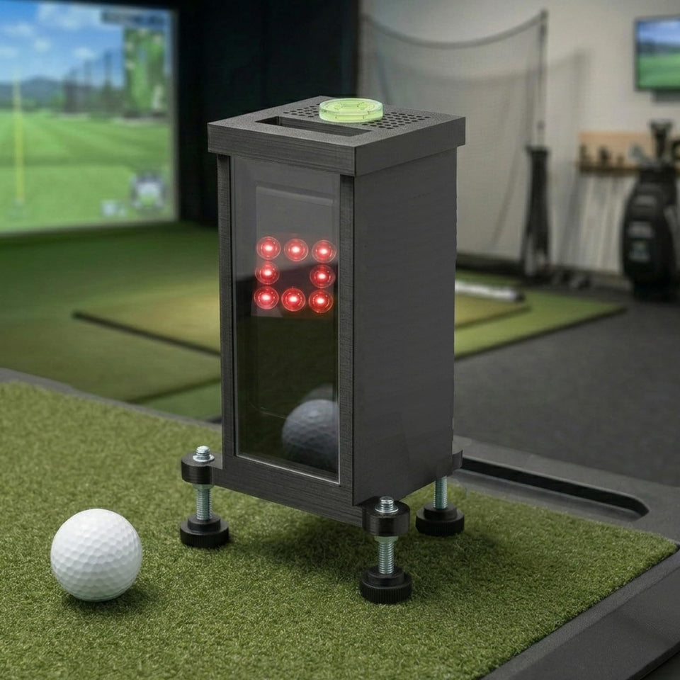 PoolTechX Square Launch Monitor Case shield protects the unit from impact during practice