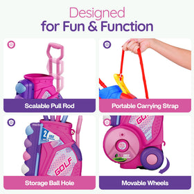 Pooravi Toddler Golf Set putter club supports gentle swing.