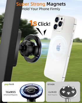 pop-tech golf cart holder 360-degree rotation for flexible viewing