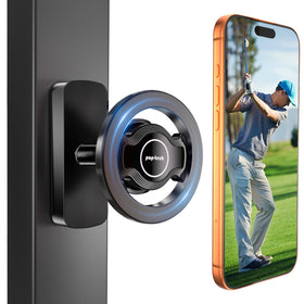 pop-tech magnetic golf cart holder base keeps your phone secure on rough terrain