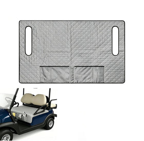 POPUBBY golf cart seat cover with universal fit protects two-seater seats from wear