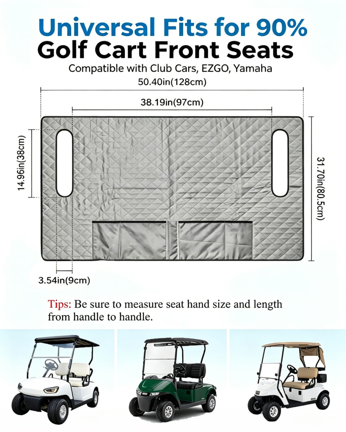 POPUBBY seat cover non-slip backing secures position during drives