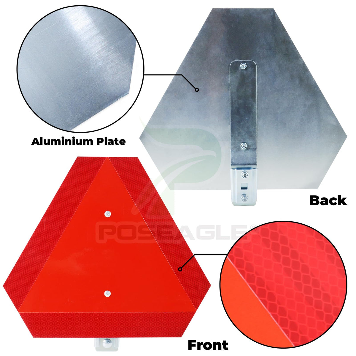 Poseagle rust-proof brackets keep signs securely mounted