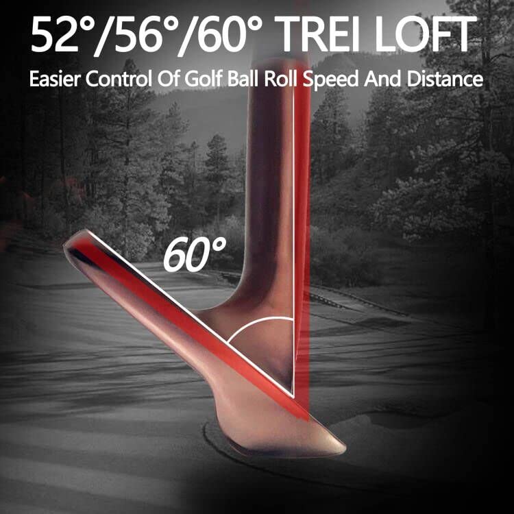 POSSOT 56-degree sand wedge in gold finish for bunker play and spin