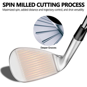 POSSOT 60° lob wedge grooves and heel-view aid greenside finesse.
