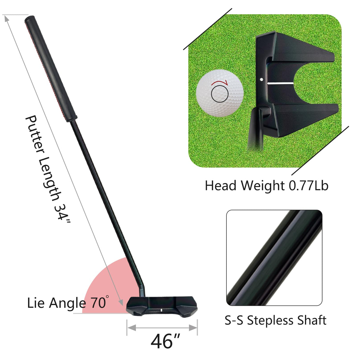 POSSOT alignment line on the face for precise aiming