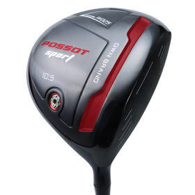POSSOT Golf Driver front view – sleek black design for confident performance.