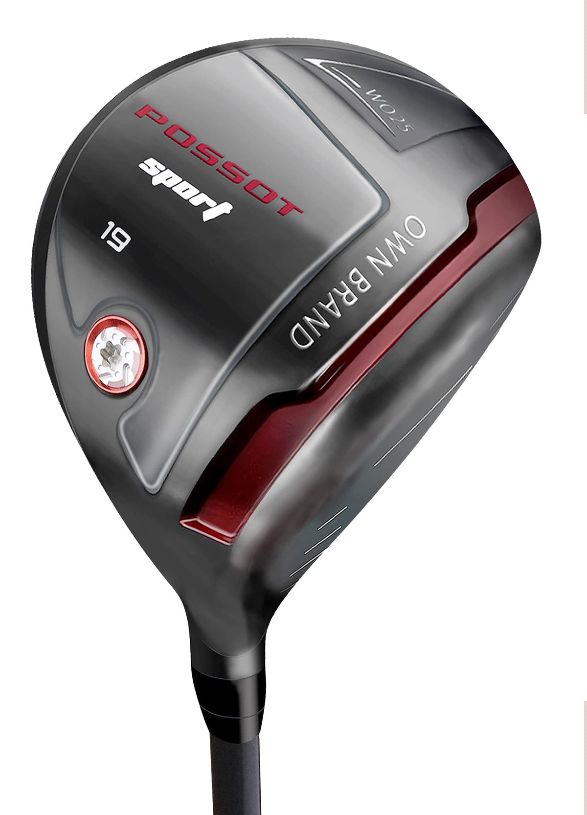 POSSOT golf fairway 3-wood face detail for launch-friendly design