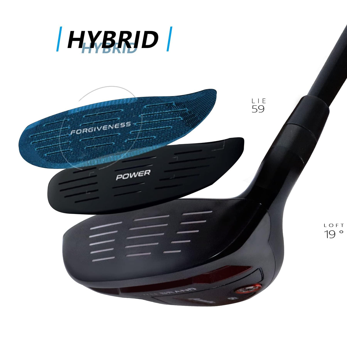 POSSOT golf hybrid designed for all skill levels with 40inch length.