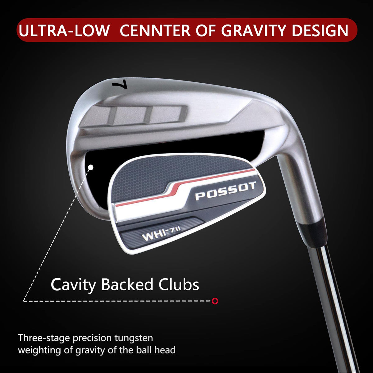 POSSOT gravity-weighting head improves precision and launch consistency.