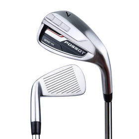 POSSOT golf irons 5-iron head close-up for forgiving shots.