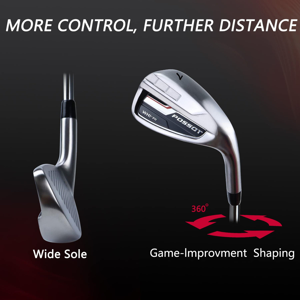 POSSOT ultra-thin face delivers crisp impact feel and faster ball speed