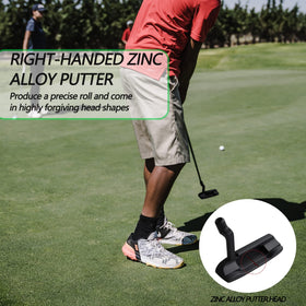 POSSOT golf putter on green view promotes confidence during on-course putting.
