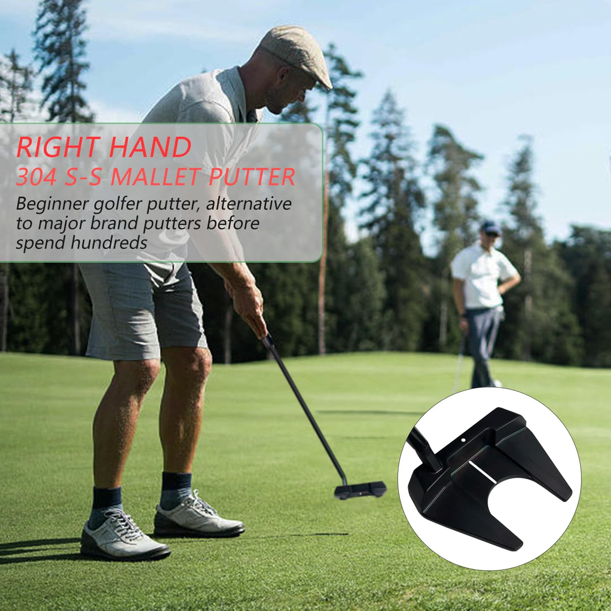 POSSOT putter on green demonstrating practice setup