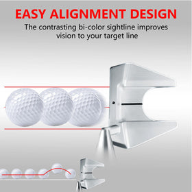 POSSOT right-handed mallet putter design for comfortable setup