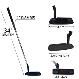 POSSOT golf putter stable stroke thanks to high MOI perimeter weighting.
