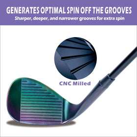 POSSOT wedge 56-grooves highlight laser-etched roughness to grip the ball better.