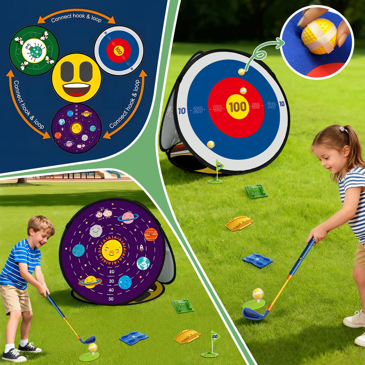 POWCAVA golf balls ensure safe play on lawns, patios, or living rooms.