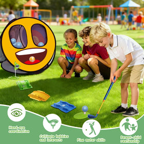 POWCAVA Kids Golf Set replaceable head enables customized practice sessions at home.