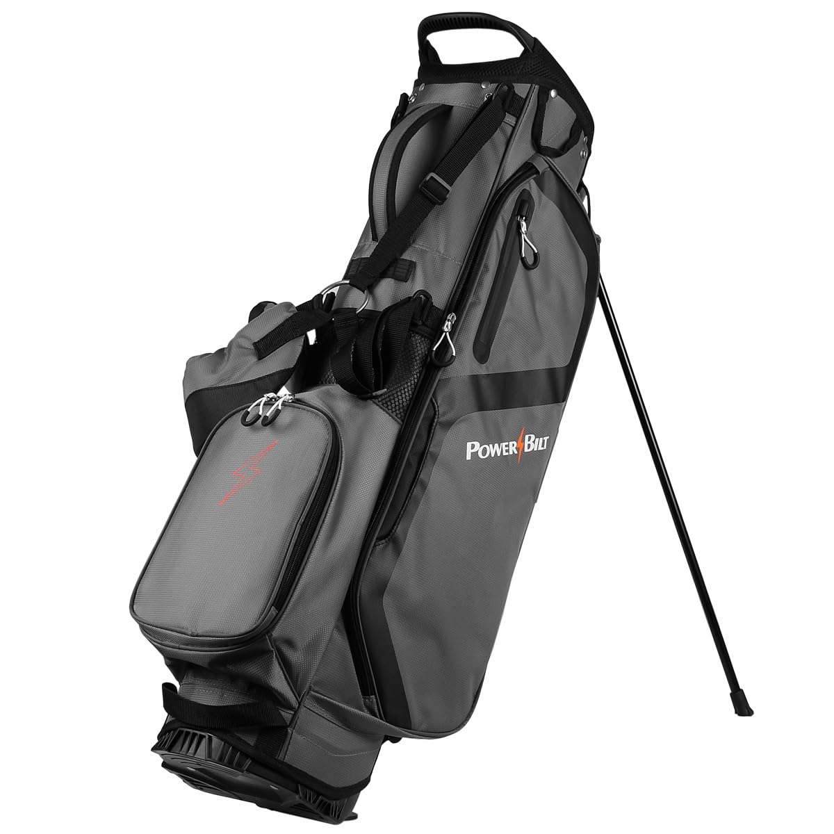 Powerbilt Dunes 4.5 top with rectangular 4-way organizing top for quick club access on the course.
