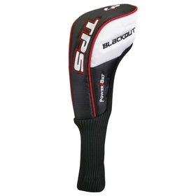 Powerbilt TPS Blackout 3 Wood displayed with head cover protecting graphite shaft.
