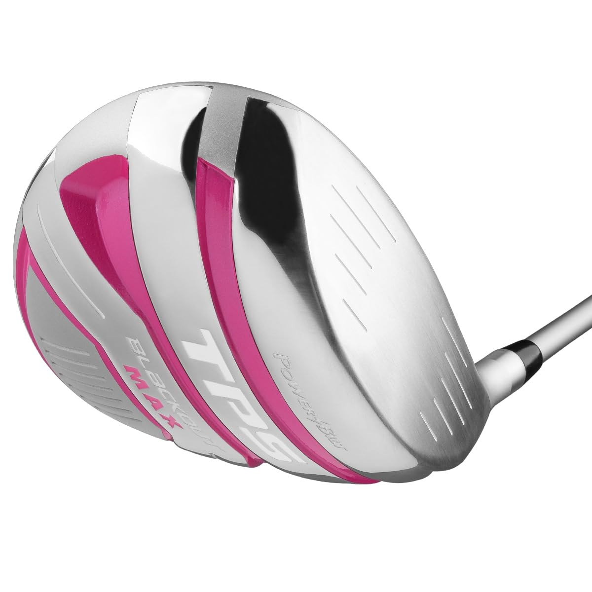 Powerbilt TPS Blackout Max driver silhouette highlights forgiving design.