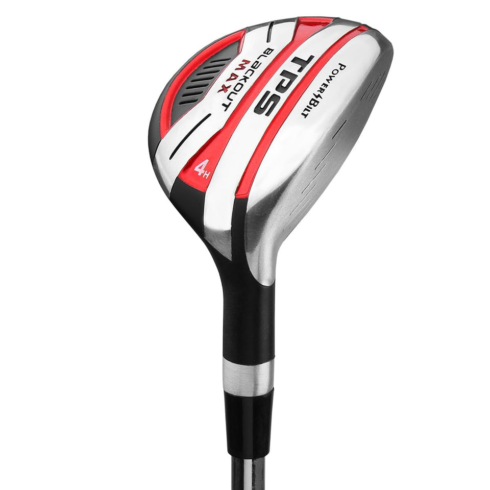 Powerbilt TPS Blackout Max #4 Hybrid overall view showcasing bold black and red aesthetics.