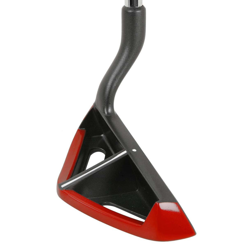 Powerbilt TPS Bump and Run Chipper front view with wide sole for forgiving turf contact.