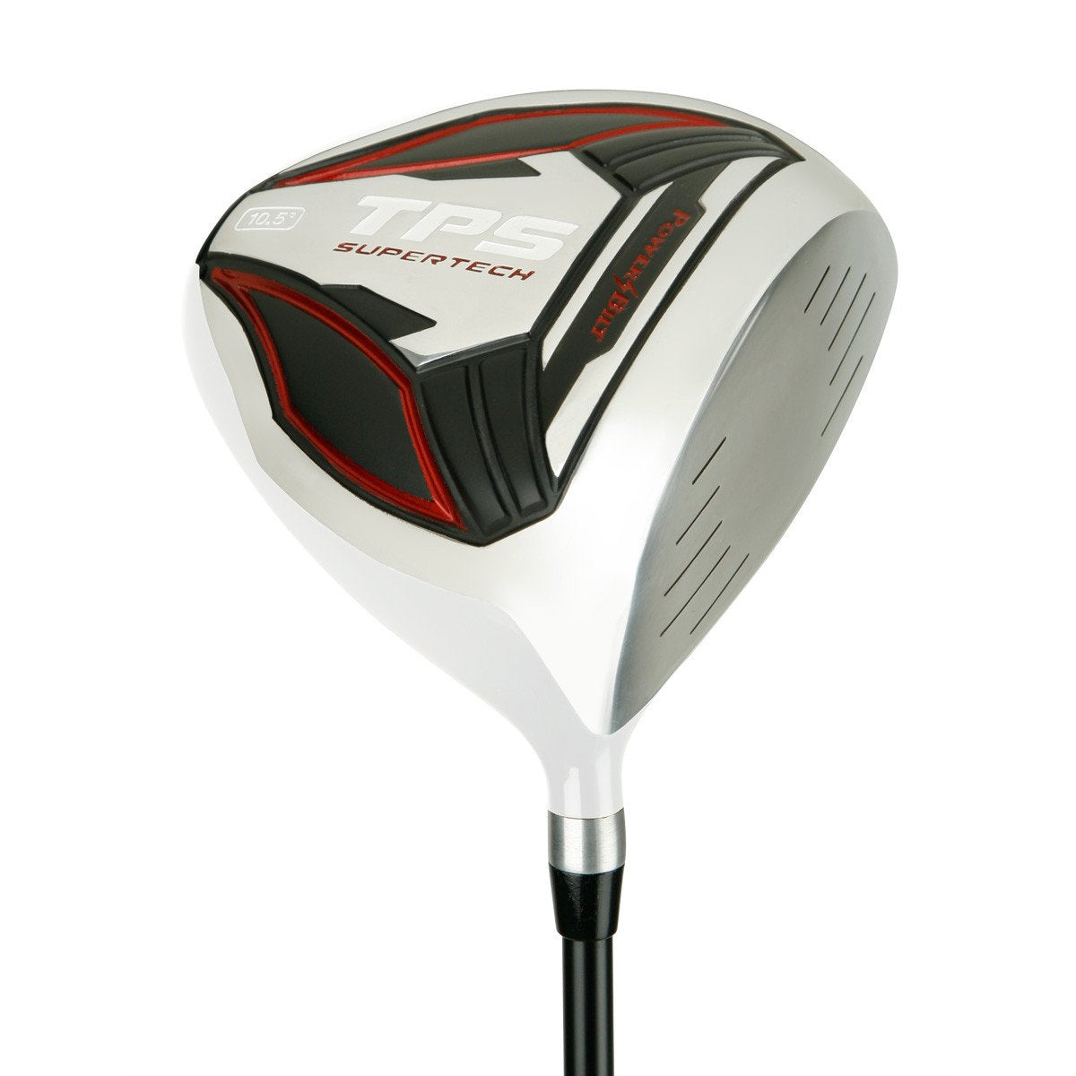 Powerbilt TPS Supertech left-handed driver head with a large face for confidence at address.